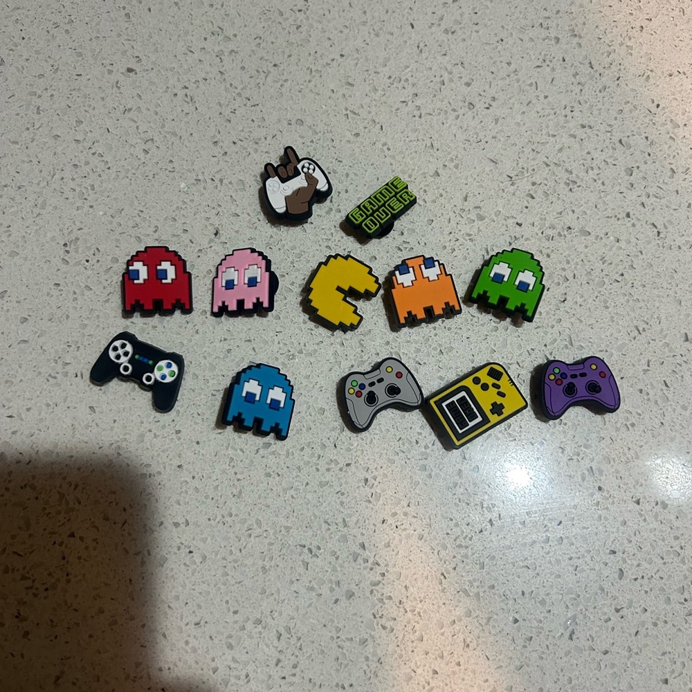 Pac Man Croc Charms